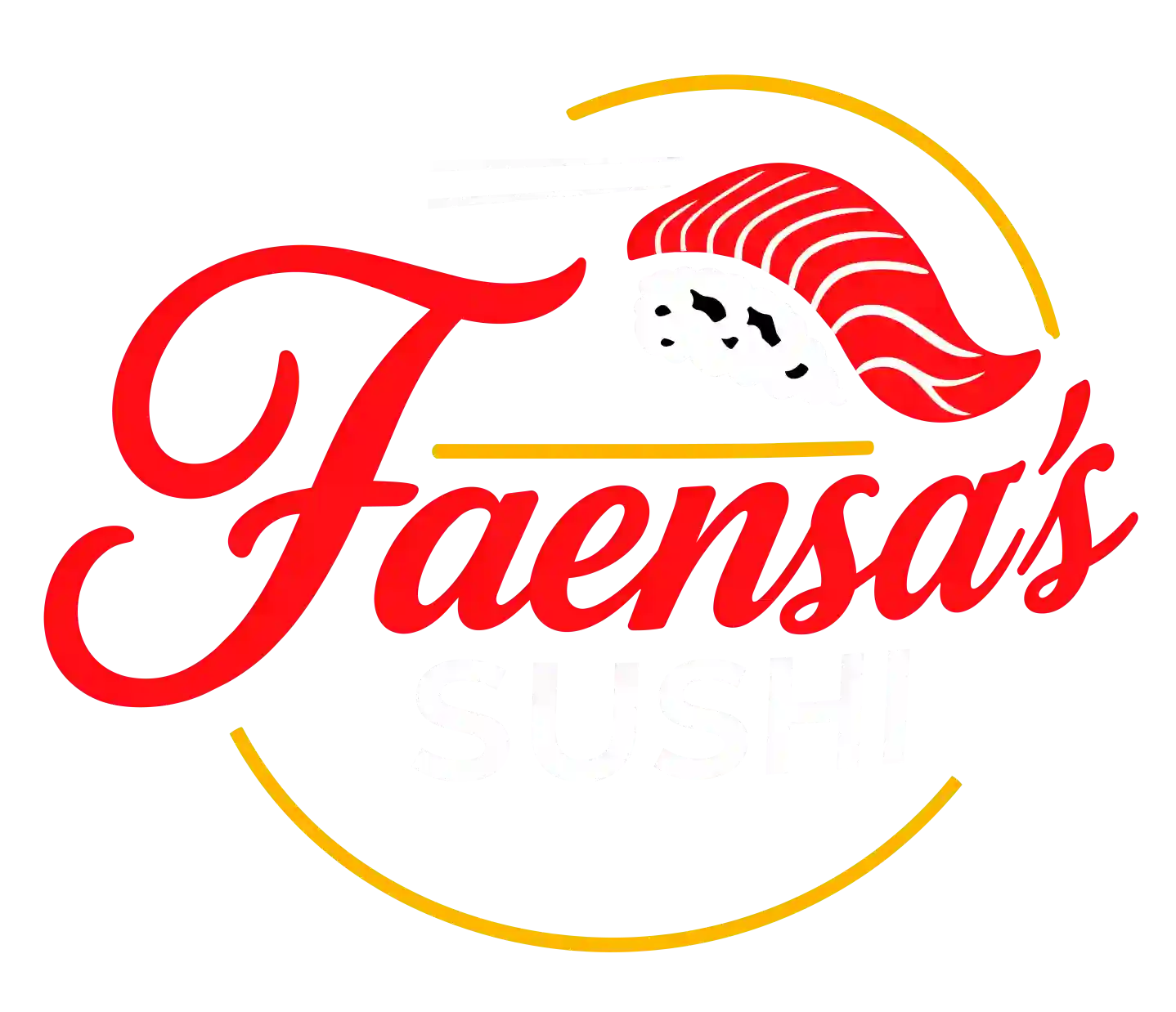 Logo oficial da Faensa Sushi, restaurante especializado em culinária japonesa e sushi.